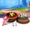 4pcs 3D Printed Articulated Mini Axolotl with Egg, Fidget Mini Axolotl Fidget Toy, Executive Desk Toy, Home Decor MA001-RBW-1 view 4