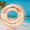 2 Pack Giant Swim Ring with Handles for Adults,47 Inch Pool Inner Tubes with Gold Confetti,Inflatable Pool Floats Rafts,Pool Floaties Adult Size for Summer Pool Party Beach (Blue and Pink) view 2