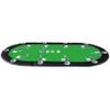 Folding Poker Table Top for 10 Players Tri Fold Texas Holdem BlackCasino Game Tabletop Green view 3