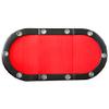 Folding Poker Table Top for 10 Players Tri Fold Texas Holdem BlackCasino Game Tabletop Red view 1
