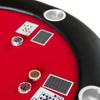 Folding Poker Table Top for 10 Players Tri Fold Texas Holdem BlackCasino Game Tabletop Red view 4