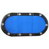 Folding Poker Table Top for 10 Players Tri Fold Texas Holdem BlackCasino Game Tabletop Blue view 1