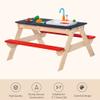 Sand Water Table, Picnic Table and Bench Set with Sandbox, Water Circulation Faucet view 4
