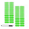 100 Pairs Sports Eye Black Stickers Set for Baseball, Softball, Football, Lacrosse Fans - Breathable Eye Stickers with 2 Pencils for Party Game Day Sports Supplies (Green) view 1