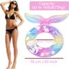 2pcs Pool Floats Mermaid Pool Tubes with Tail,Inflatable Swimming Ring, Cute Pool Float Tube Decorations Swim Tubes Outdoor Pool Beach Water Floats Party Supplies Floaties (Pool Ring with Tail) view 2