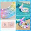 2pcs Pool Floats Mermaid Pool Tubes with Tail,Inflatable Swimming Ring, Cute Pool Float Tube Decorations Swim Tubes Outdoor Pool Beach Water Floats Party Supplies Floaties (Pool Ring with Tail) view 4