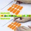 100 Pairs Sports Eye Black Stickers Set for Baseball, Softball, Football, Lacrosse Fans - Breathable Eye Stickers with 2 Pencils for Party Game Day Sports Supplies (Orange) view 3