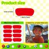 100 Pairs Sports Eye Black Stickers Set for Baseball, Softball, Football, Lacrosse Fans - Breathable Eye Stickers with 2 Pencils for Party Game Day Sports Supplies (Red) view 2