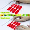100 Pairs Sports Eye Black Stickers Set for Baseball, Softball, Football, Lacrosse Fans - Breathable Eye Stickers with 2 Pencils for Party Game Day Sports Supplies (Red) view 3