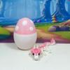 3D Printed Dragon, Articulated Dragon with Egg, 6" White and Pink Rose Baby Dragon, Fidget ADHD Toy Executive Desk Toy BD007-ROSE-ME view 1