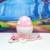 3D Printed Dragon, Articulated Dragon with Egg, 6" White and Pink Rose Baby Dragon, Fidget ADHD Toy Executive Desk Toy BD007-ROSE-ME view 2