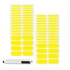 100 Pairs Sports Eye Black Stickers Set for Baseball, Softball, Football, Lacrosse Fans - Breathable Eye Stickers with 2 Pencils for Party Game Day Sports Supplies (Yellow) view 1