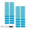 100 Pairs Sports Eye Black Stickers Set for Baseball, Softball, Football, Lacrosse Fans - Breathable Eye Stickers with 2 Pencils for Party Game Day Sports Supplies (Blue) view 1