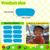 100 Pairs Sports Eye Black Stickers Set for Baseball, Softball, Football, Lacrosse Fans - Breathable Eye Stickers with 2 Pencils for Party Game Day Sports Supplies (Blue) view 2