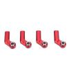 7.0mm Ball, Alloy RC Link Rod End with M4 Linkage Rod End, CW 7mm Ball Joint Set for 1/10 Model Car, Replacement Part for Model Car (Red) view 3