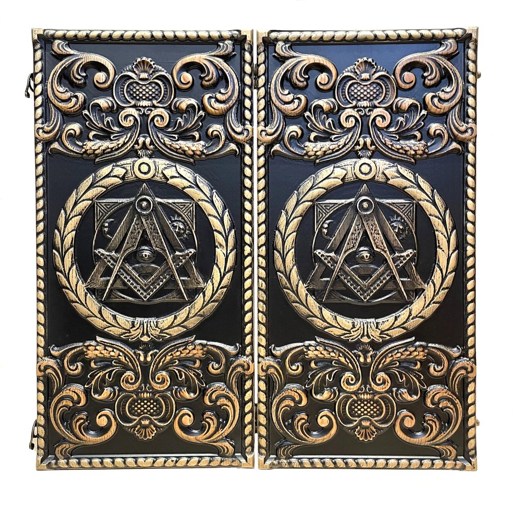 3D Premium WOODEN BACKGAMMON Set Handcrafted Handmade Game New Board, Carved, FreeMasons