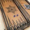 3D Premium WOODEN BACKGAMMON Set Handcrafted Handmade Game New Board, Carved, FreeMasons view 4