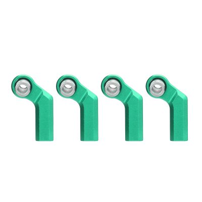 7.0mm Ball, Alloy RC Link Rod End with M4 Linkage Rod End, CW 7mm Ball Joint Set for 1/10 Model Car, Replacement Part for Model Car (Green)