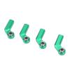 7.0mm Ball, Alloy RC Link Rod End with M4 Linkage Rod End, CW 7mm Ball Joint Set for 1/10 Model Car, Replacement Part for Model Car (Green) view 2