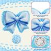 Bow Piata Birthday Party Decorative Bow Tie Piata with Blindfold and Bat for Girls Kids Blue Bows Birthday Party Decorations Wedding (Small Size 16.5"x13"x3) view 4