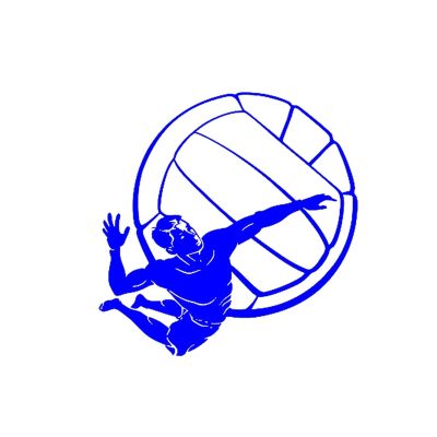 Car Stickers Beach Boys Playing Volleyball Games PVC Car Decoration Accessories Stickers Waterproof(Blue,20cm*20cm)