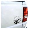 Car Stickers Beach Boys Playing Volleyball Games PVC Car Decoration Accessories Stickers Waterproof(Blue,20cm*20cm) view 3