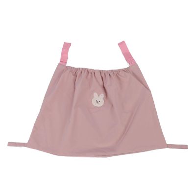 Large Capacity Baby Stroller Hanging Bag with Spacious Design, Portable Organizer for Outdoor, Nylon 70x40cm (Pink)