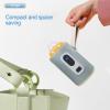 21 Levels Baby Bottle Warmer USB Powered LED Display Portable Insulation Cover for Outdoor Travel PU Leather Plush Knitted Cotton and Silicone Various Sizes of Bottles (Blue) view 2