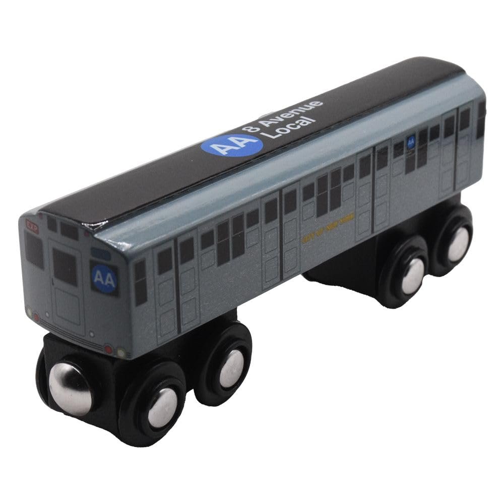 Munipals MP01_11AA Wooden Subway Train Car NYC R1 AA 8 Ave Local AA Train