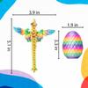 AUMEILLER 4Pcs 3D Printed Dragon,Mystery Crystal Dragon Egg, Dinosaur in Eggs,Christmas Stocking Stuffers for Kids view 2