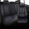 5PCS Car Seat Covers for Volkswagen Tiguan 2009-2024 Waterproof Seat Covers with Lumbar Support Nappa Leather Anti-Slip Car Seat Cover for Volkswagen TiguanBlack&Blue-Standard view 1