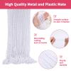 SWANUCKY 48 Pack Mardi Gras Beads Necklaces, 33 Inch White Plastic Beads for Party Favors, Festival Decorations, Parade Throws, Christmas, St. Patrick's Day Celebrations view 2