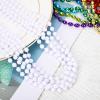 SWANUCKY 48 Pack Mardi Gras Beads Necklaces, 33 Inch White Plastic Beads for Party Favors, Festival Decorations, Parade Throws, Christmas, St. Patrick's Day Celebrations view 4