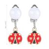 Ladybug Pearl Earrings for Kids, Clip On Pearl Ladybird Ear Earrings Girls Baby Toddler Jewelry Perfect Decorations and Gifts for Daily Wear Halloween Carnival Role Play No Piercing Required view 2