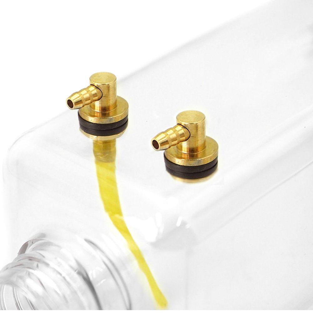 Husk Masida 500CC RC Fuel Tank  Transparent Gasoline Bottle for Nitro/Gas RC Airplanes  Leakproof Plastic with Brass Fittings, Tubing & Accessories