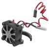 RC Car Motor Heatsink with Thermal Sensor, 540 550 3650 3660 Cooling Fan for Traxxas Hsp Redcat Tamiya (Black) view 1