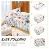 Kigai Poppy Flowers Boxes with Lid and Handles Large Collapsible Fabric Storage Basket Shelf Closet Organizer Bin for Home Office Nursery Room view 4