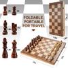 17 Inch Large Chess Set for Adults & Kids, Foldable Wooden Chess Board for Kids, Portable Magnetic Chessboard Game for Adults view 2