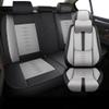 5PCS Car Seat Covers for Chevy Trailblazer 2021-2024 2025 Waterproof Seat Covers with Lumbar Support Nappa Leather Anti-Slip Car Seat Cover for Chevy TrailblazerBlack&Gray-Deluxe view 1