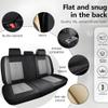 5PCS Car Seat Covers for Chevy Trailblazer 2021-2024 2025 Waterproof Seat Covers with Lumbar Support Nappa Leather Anti-Slip Car Seat Cover for Chevy TrailblazerBlack&Gray-Deluxe view 3
