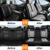 5PCS Car Seat Covers for Chevy Trailblazer 2021-2024 2025 Waterproof Seat Covers with Lumbar Support Nappa Leather Anti-Slip Car Seat Cover for Chevy TrailblazerBlack&Gray-Deluxe view 4