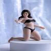 1/12 Scale Female Action Figure, 6 inch Seamless Soft Flexible Slightly Fat Female Figure Body Doll Model with Detachable Hand & Feet Shapes Accessories (Medium Bust - Pale Skin) view 3