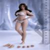 1/12 Scale Female Action Figure, 6 inch Seamless Soft Flexible Slightly Fat Female Figure Body Doll Model with Detachable Hand & Feet Shapes Accessories (Medium Bust - Suntan Skin) view 2
