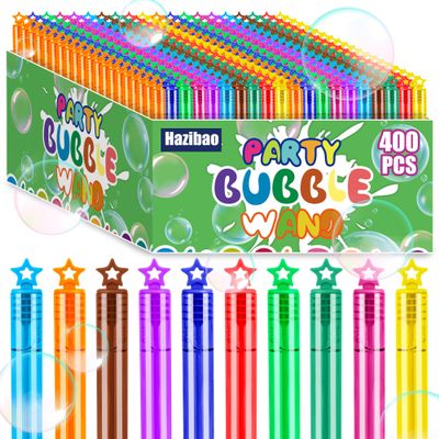 400 Pack 10 Colors Bulk Bubble Wands,Party Favors Bubbles Wand for Kids,Perfect for Summer Outdoor Toys,Goody Bags Stuffer Bubbles,Carnival Prize,Birthday,Wedding,Classroom