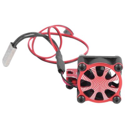 for Redcat for Axial for Scx10 for D90 for Hpi 540 550 3650 3660 RC for Model Car Motor Cooling Fan Heatsink with Thermal Sensor RC Car Parts(Red)