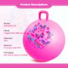 EVERICH TOY Hopper Ball, Pink Butterfly Hopping Toys for Kids, 18 Inch Bouncy Ball with Handle, Indoor Outdoor Inflatable Hoppity Hop Toy for Girls Boys Gift with Free Pump view 2