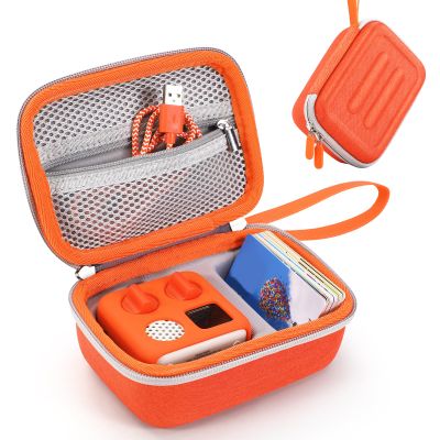 MEGADOO Hard Case Compatible with Yoto Mini Kids Audio Music Player Children Speaker Plays Audiobook Cards Radio (Orange, for Yoto Mini)