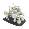 ENGINEDIY Stirling Metal Engine, All Metal Beam Heat Engine Twin-Cylinder External Combustion Engine Gifts for Machine Enthusiasts (Kit Version) view 1