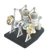 ENGINEDIY Stirling Metal Engine, All Metal Beam Heat Engine Twin-Cylinder External Combustion Engine Gifts for Machine Enthusiasts (Kit Version) view 2