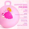 ZOOJOY Princess Hopper Ball, 18 Inch Bouncy Ball with Handle for Kids Aged 3-8, Inflatable Jumping Toys for Girls Boys, Pink Hopping Toys Gift with Pump view 2